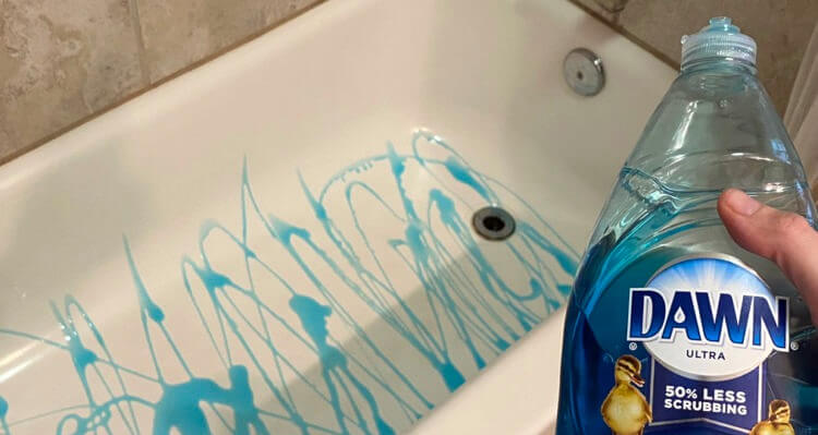 Clean Your Bathtub With Dish Soap And A Broom