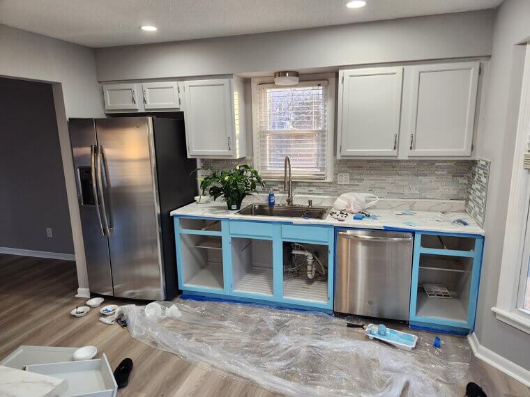 Hand-Painted Cabinets