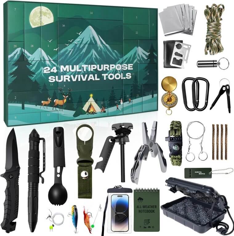 Survival Kit Advent - Outdoor Adventure Gear for Men & Teens - 41% Off!