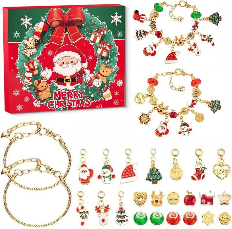Gold Xmas Bracelet Advent - Create Festive Jewelry!