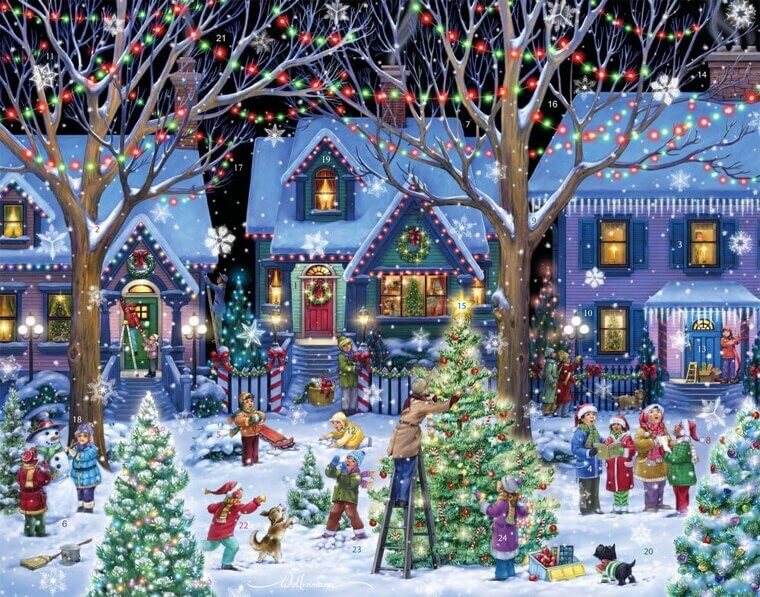 Christmas Cheer Advent Calendar - Countdown with Holiday Pictures