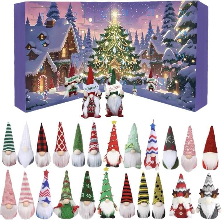 Gnome Christmas Calendar - Festive Holiday Countdown Fun! - 23% Off!