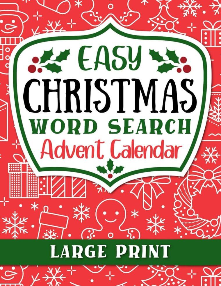 Easy Christmas Word Search: Large Print Advent Calendar Puzzle Book