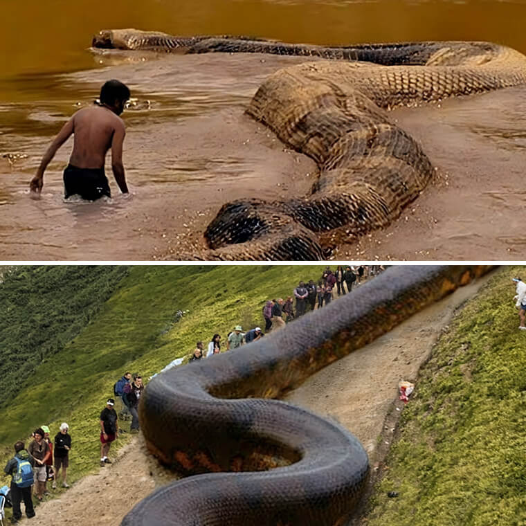 A South American Snake The Size Of An 18-Wheeler