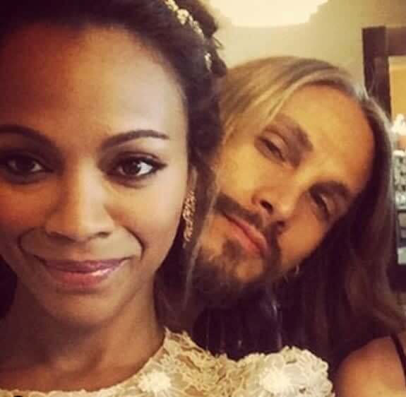 Zoe Saldana and Marco Perego