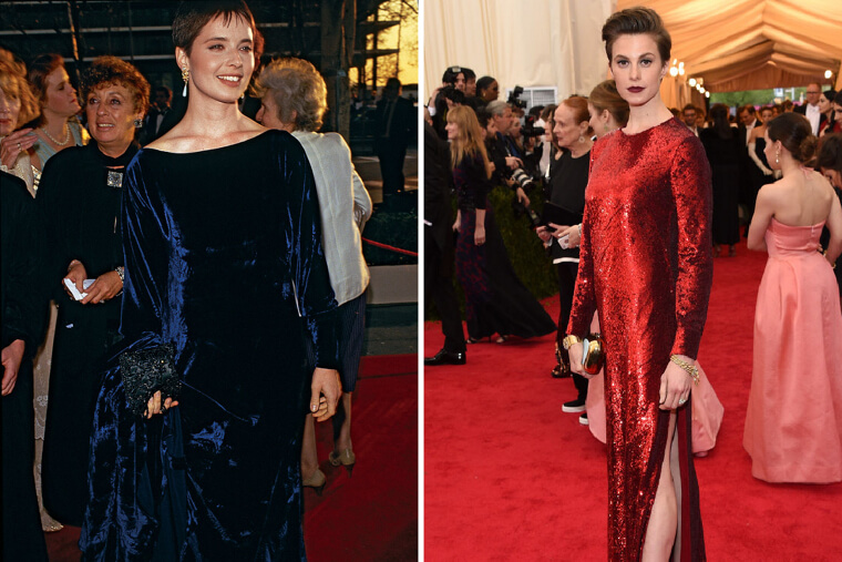 Elettra Wiedemann in Isabella Rossellini’s 1980s Lancôme Gala Gowns