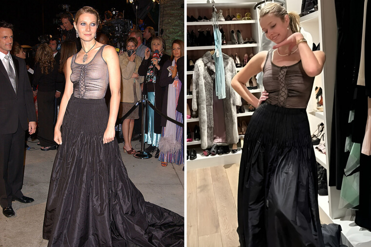 Apple Martin in Gwyneth Paltrow’s 2002 Alexander McQueen Gown