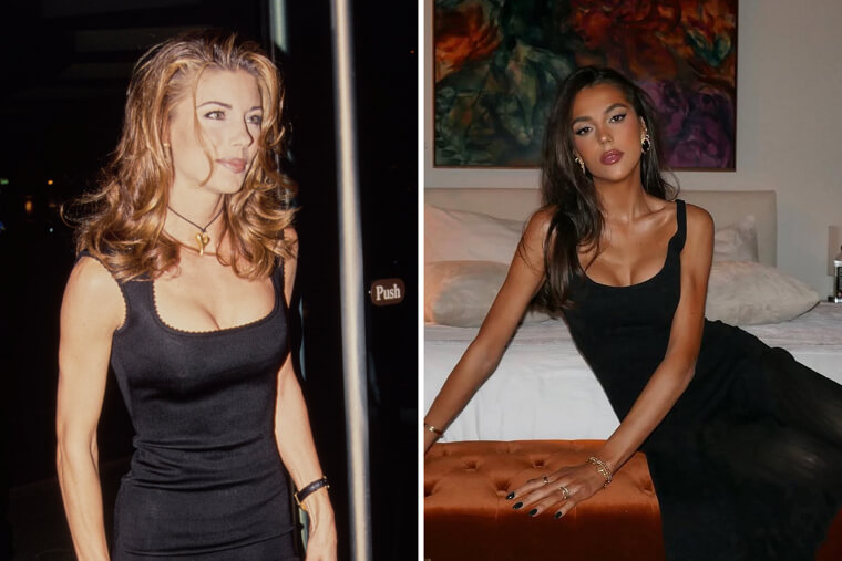 Sistine Stallone in Jennifer Flavin’s 1990s Slip Dresses