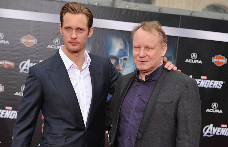 Alexander Skarsgård in Stellan Skarsgård’s 1970s Tailored Suits