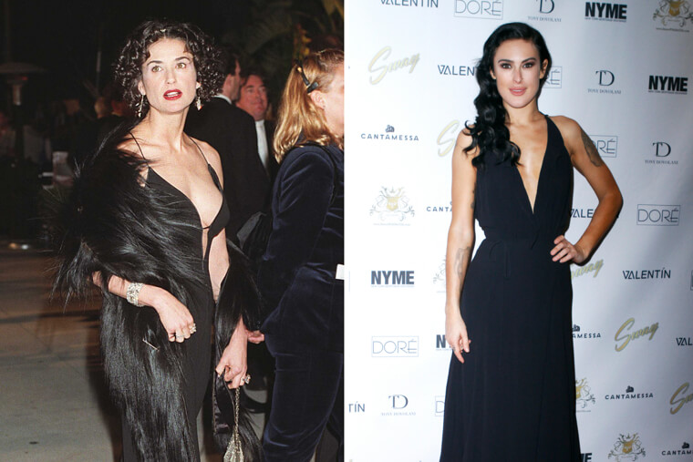 Rumer Willis in Demi Moore’s Elegance in Black