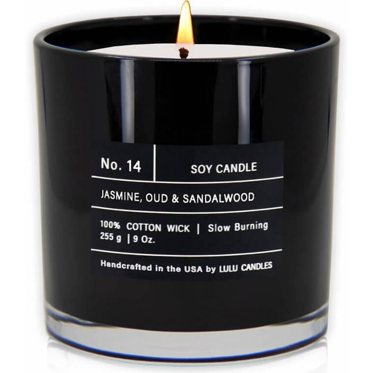 Lulu Candles Jasmine Oud Soy Candle - Luxury Scented Bliss 