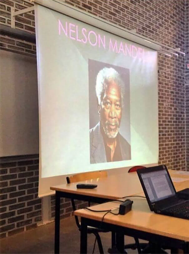 These Girls Made a Presentation of Nelson Mandela
