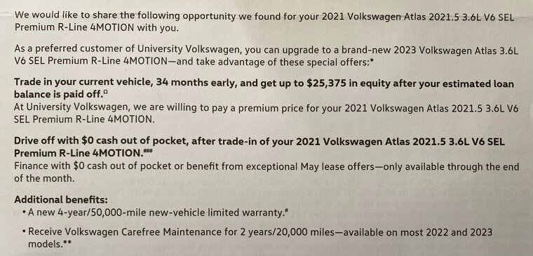 Review Trade-In & Financing Offers