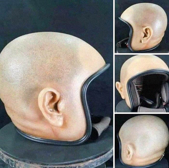 A Helmet That Resembles A Human Head