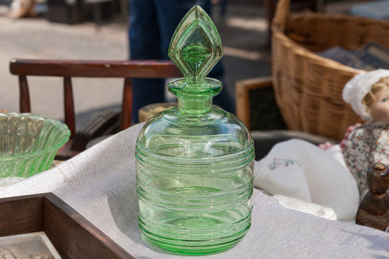 Ring Green Decanter With Stopper Dazzles