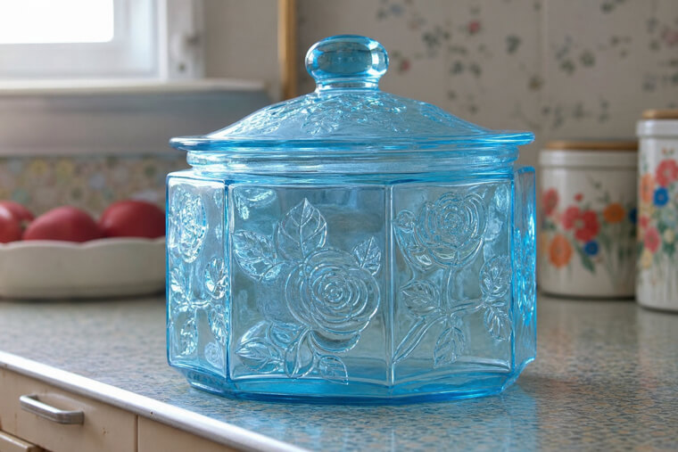 Mayfair Blue Cookie Jar Brings Hundreds