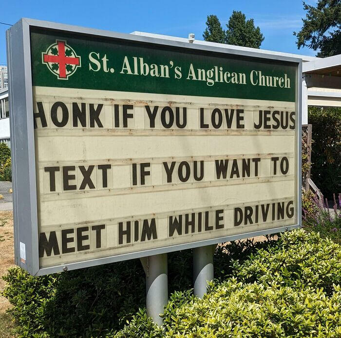 Jesus Doesn't Support Texting While Driving