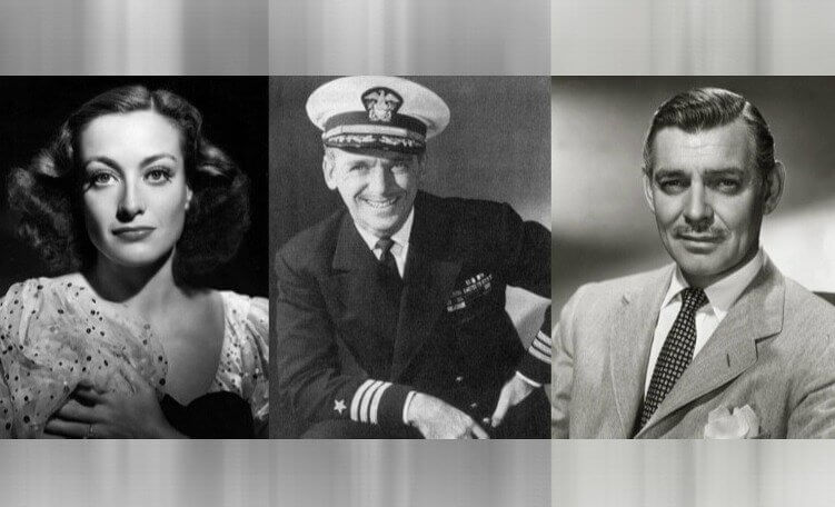 Joan Crawford, Douglas Fairbanks Jr., and Clark Gable