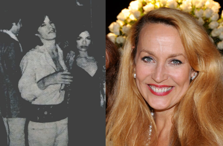 Mick Jagger, Bianca Jagger, and Jerry Hall