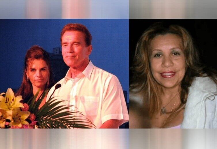 Arnold Schwarzenegger, Maria Shriver, and Mildred Baena