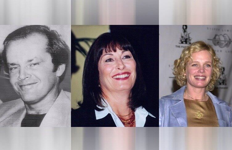 Jack Nicholson, Anjelica Huston, and Rebecca Broussard