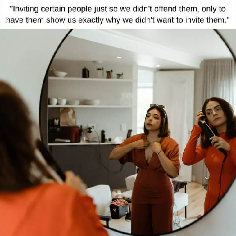 Inviter à ton mariage des personnes dont tu ne veux pas.