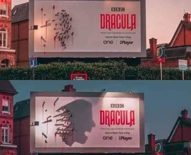 He Comes Out at Night on This Shadowy Billboard