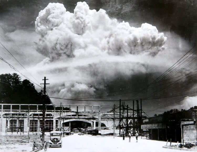 The Atomic Bomb Destroying Nagasaki, 1945