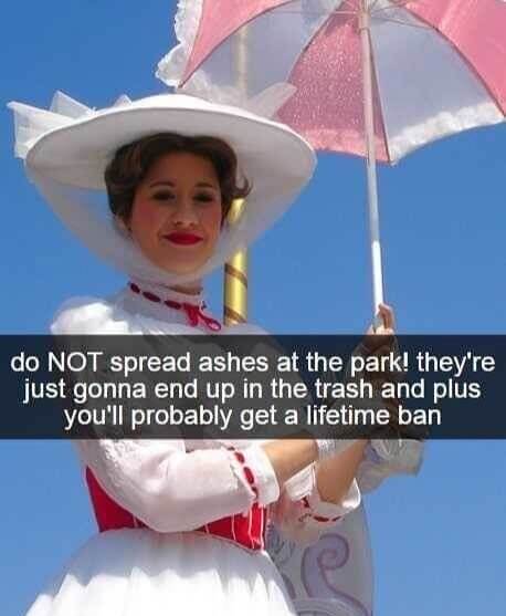 No está permitido esparcir cenizas humanas