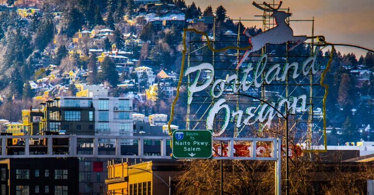 Portland, Oregon: -3.5%