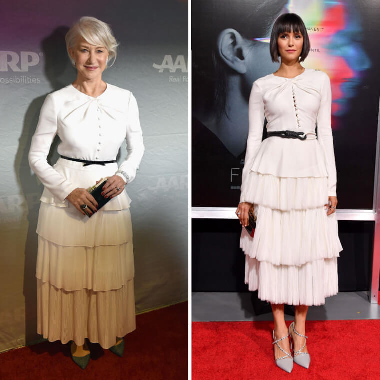 Helen Mirren et Nina Dobrev portaient le même ensemble blanc