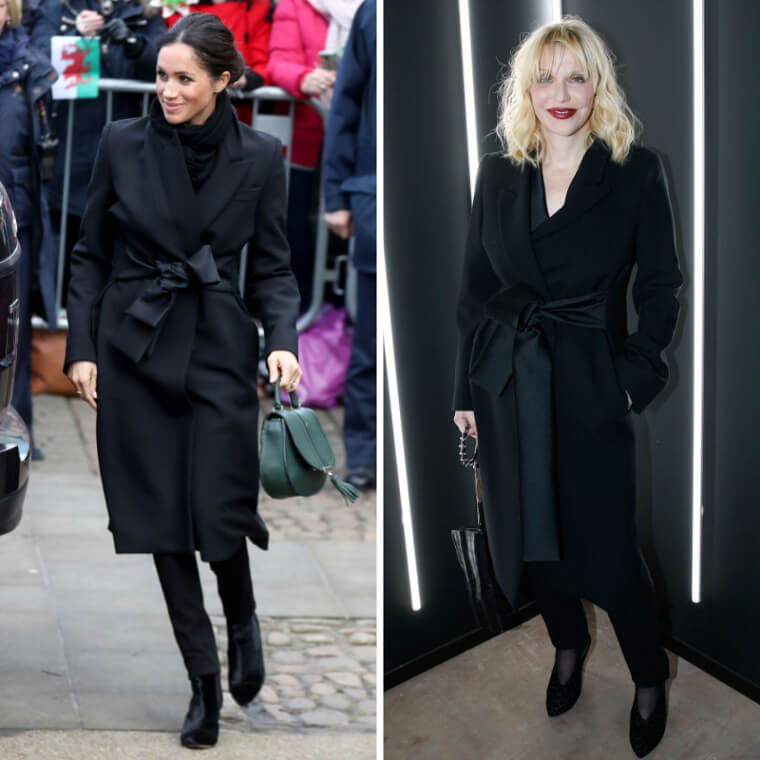 Meghan Markle et Courtney Love portaient la même veste noire