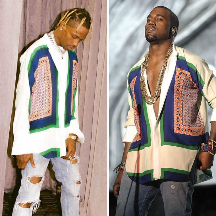 Travis Scott et Kanye West portaient le même haut