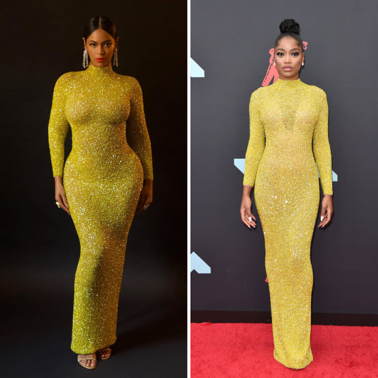 Beyoncé et Keke Palmer portaient la même robe jaune de Yousef Aljasmi