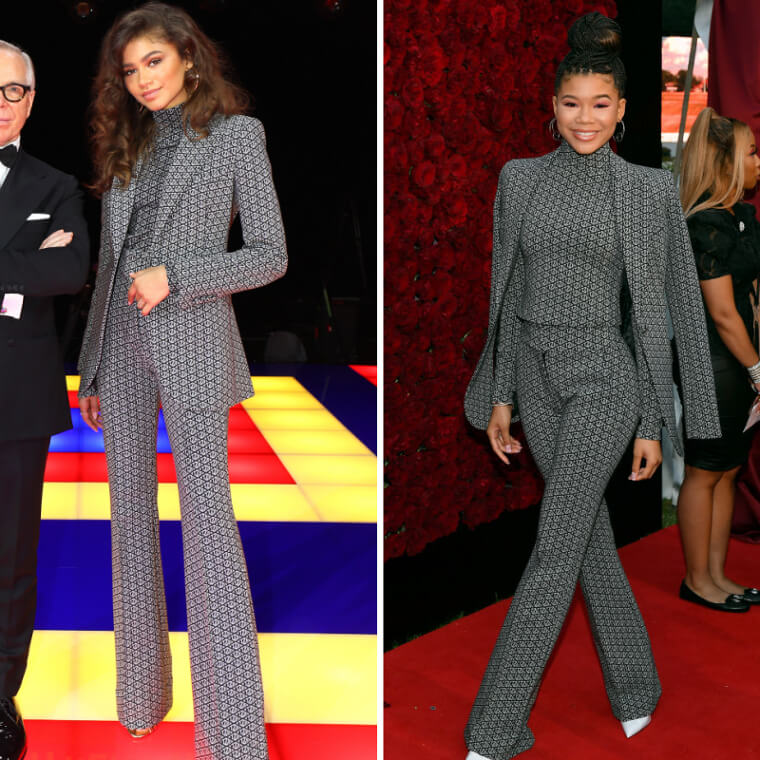 Storm Reid et Zendaya portaient le même costume Tommy Hilfiger