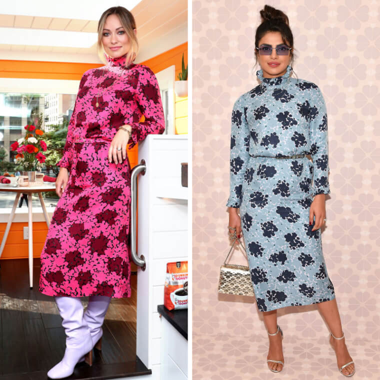 Priyanka Chopra et Olivia Wilde portaient la même robe Kate Spade dans des couleurs différentes
