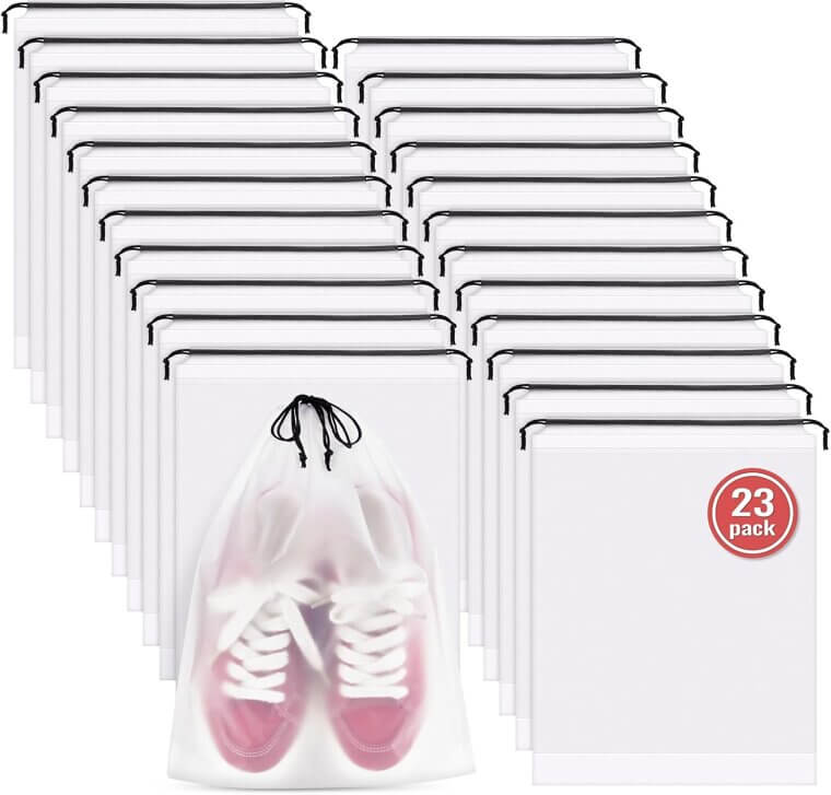 Travel Shoe Bags - Pack of 23, Lightweight & Durable 