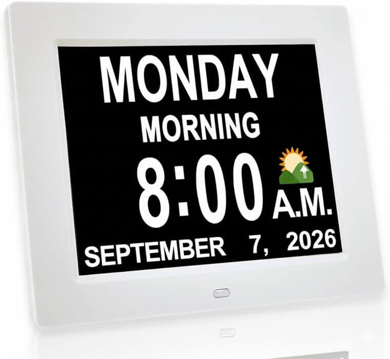 Digital Calendar Clock - Perfect for Seniors & Impaired Vision - Now 29% Off!