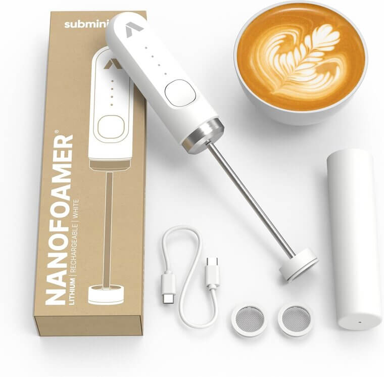 NanoFoamer Milk Frother - Perfect Microfoam in Seconds!