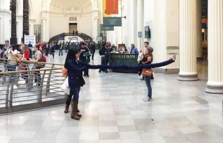 Her Arm Became the Longest Selfie Stick in the World
