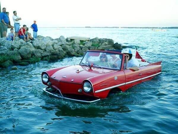 A Boat /Car, So You Can Drive Right Into The Ocean