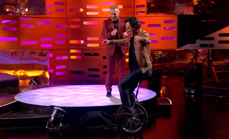 Mark Ruffalo Can Unicycle