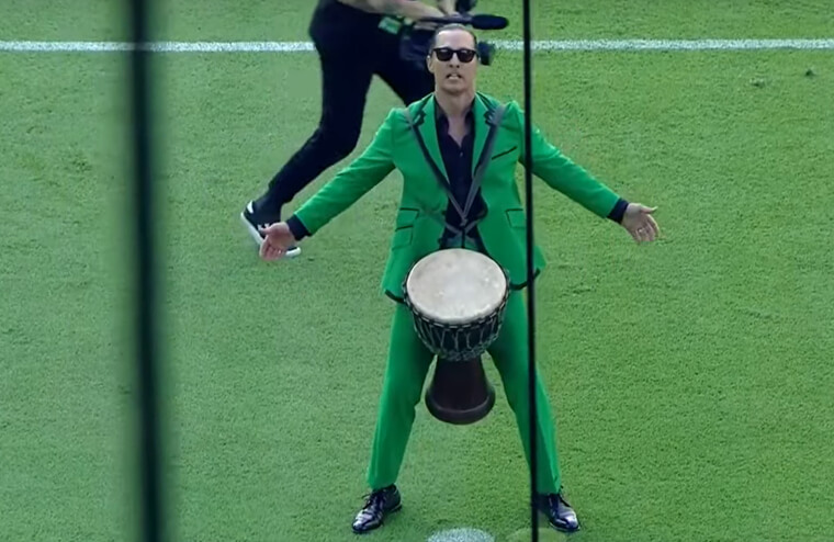 Matthew McConaughey Plays Bongo