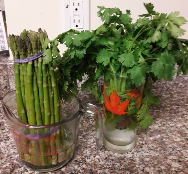 Conserva gli asparagi come fiori