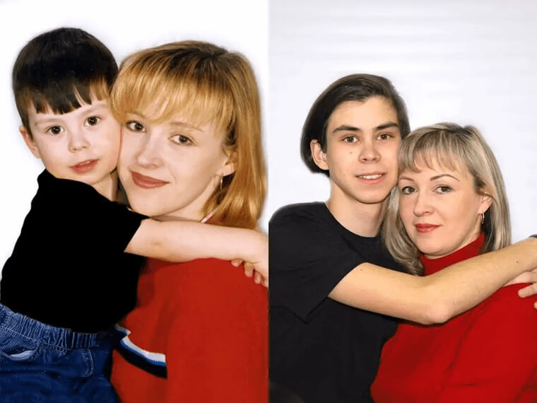 A Mother And Son Recreate Their Picture 10 Years Later