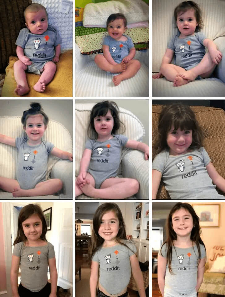 Every Stage Of The Same Onesie