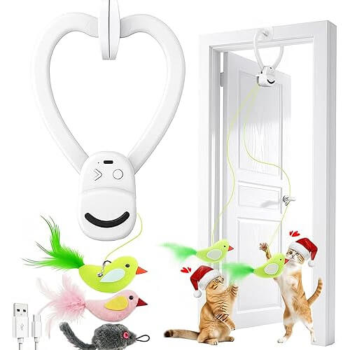 Interactive Flying Bird Cat Toy that Keeps Indoor Cats Active and Happy. Now 21% Off!