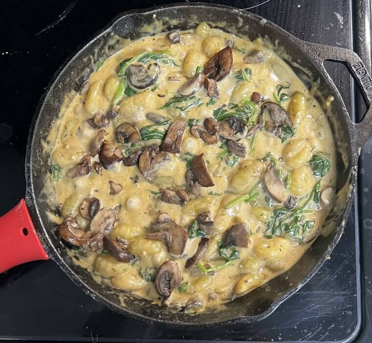 Gnocchi With Creamed Spinach