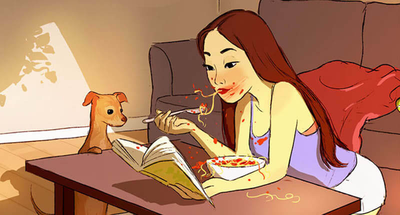 25 Magical Illustrations That Show Living Alone Can Be A Great Experience