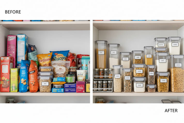 Remove excess packaging for a uniform look